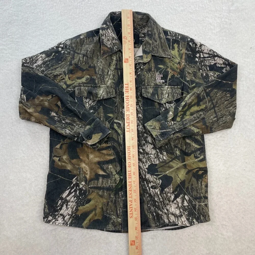 Red Head Bass Pro Shops Camouflage Hunting Shirt Real Tree ButtonUp Size Youth L
